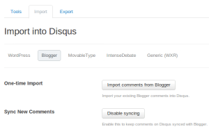 import blogger comments