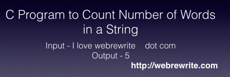 c-program-to-count-number-of-words-in-a-string