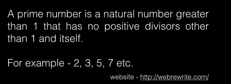 how to check given number is prime or not