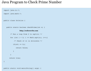 Check Prime Number in Java - Algorithm and Code Examples