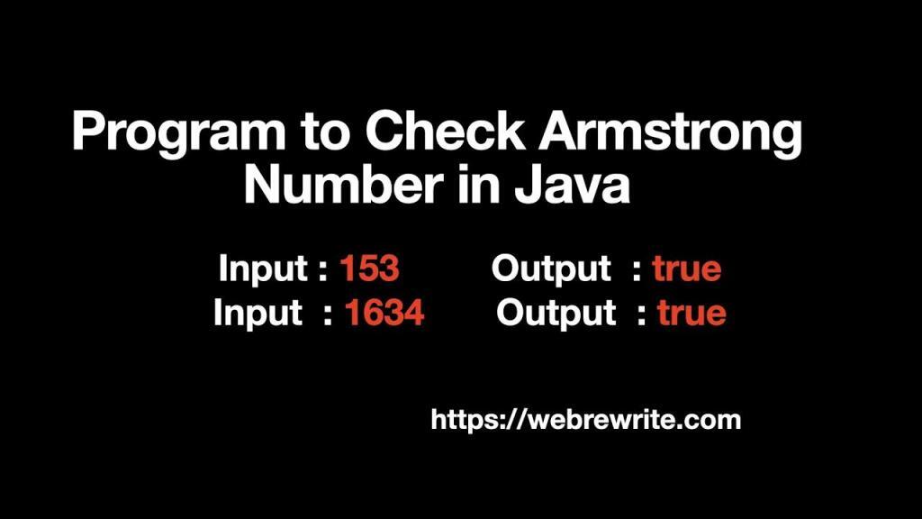 Program to check armstrong number in java