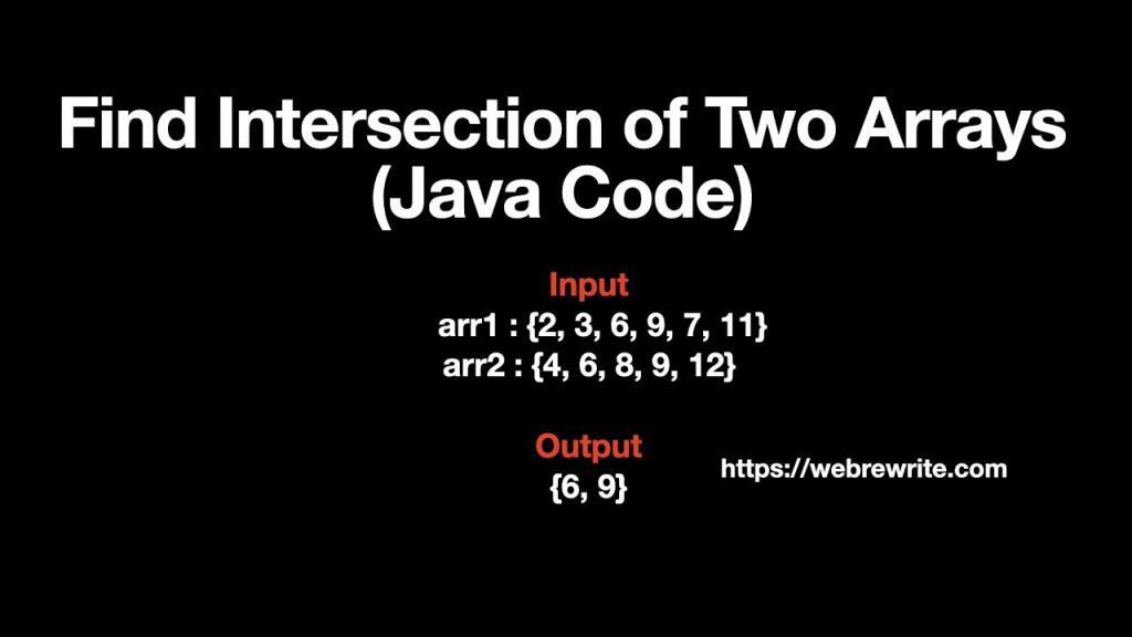 Find Intersection of Two Arrays
