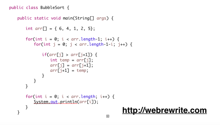 Bubble Sort Program in Java : Explained through Video Tutorial