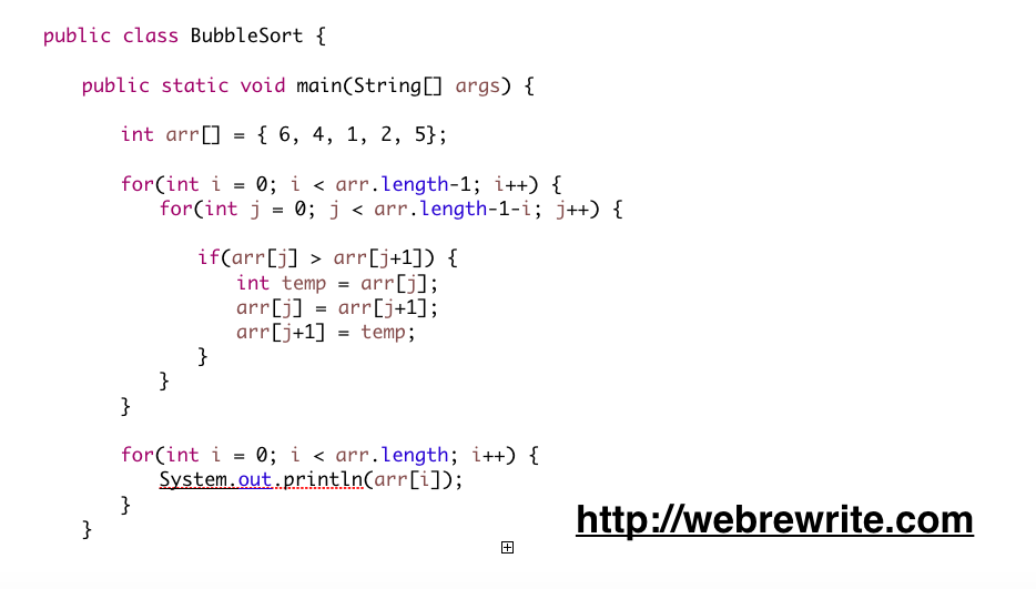 Bubble Sort Java