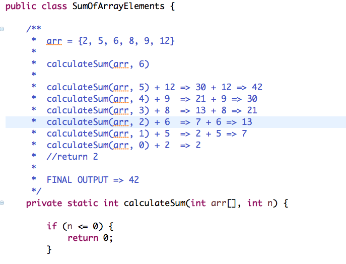 Find Sum of Array Elements using Recursion - Java Code & Video Tutorial