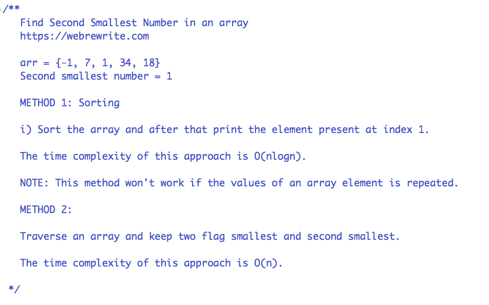 find-second-smallest-number-in-an-array-java-video-tutorial