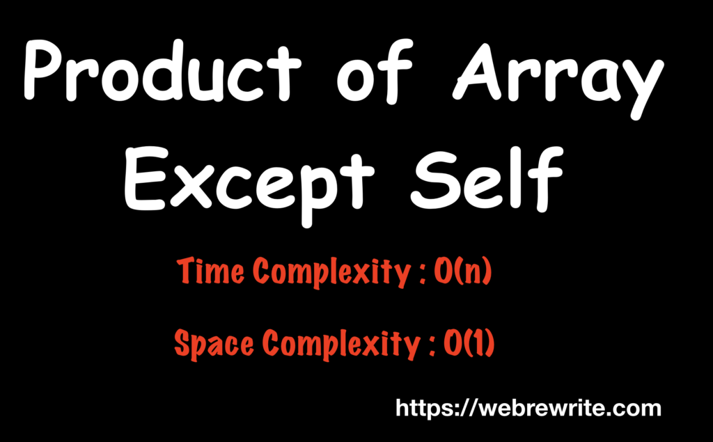 Product of Array Except Self