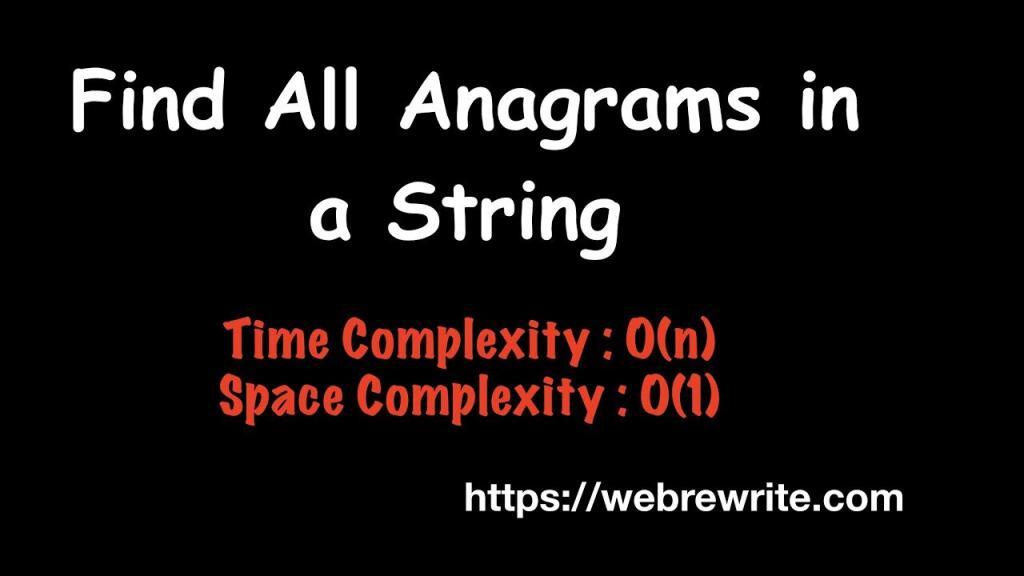 Find All Anagrams in a String