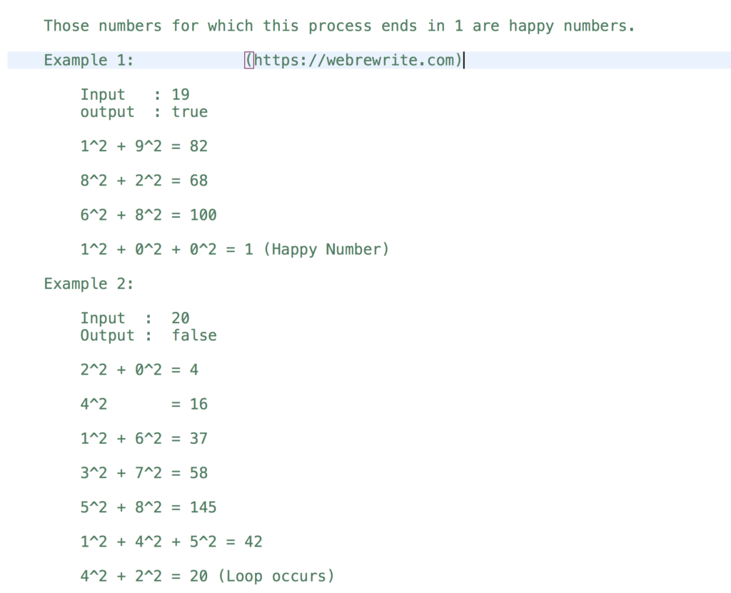 happy number leetcode javascript