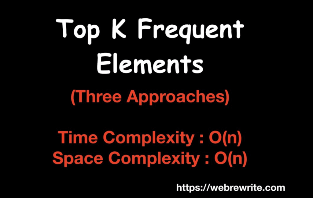 Top k frequent elements