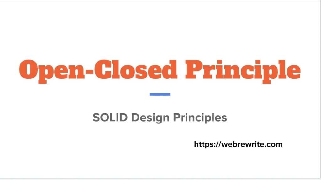 Open closed principle in java